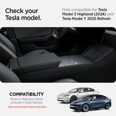 Tesla Series - Sliding Center Console Organizer Upper Tray | 2-Section